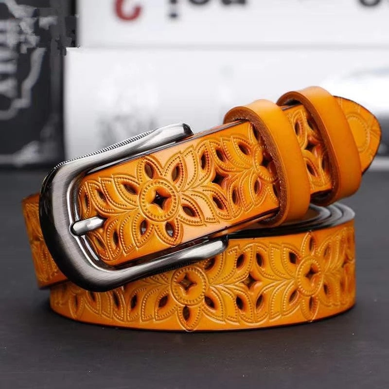 Genuine Leather Pin Buckle Strap