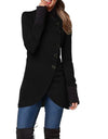 Autumn/Winter Solid Color Single Breasted Spliced Long Sleeve Coat