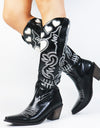 Heart Pointed Toe Embroidery Cowgirl Western Boots
