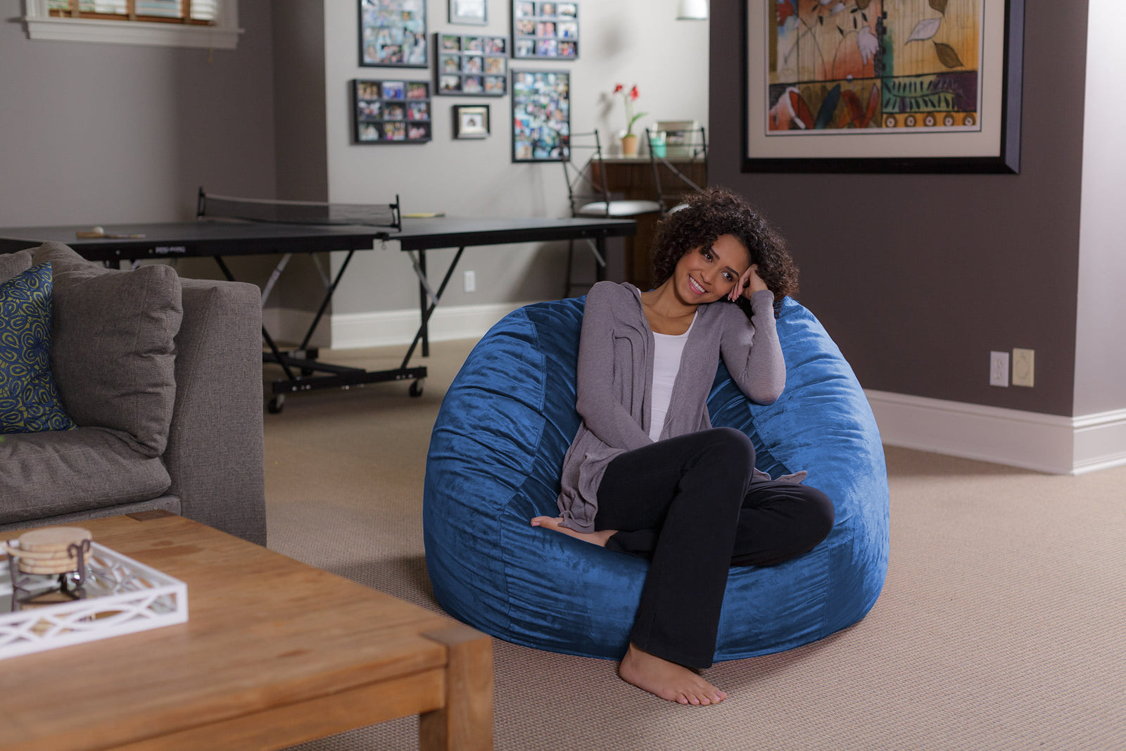 Sofa Sack Bean Bag Chair Memory Foam Lounger w/ Micro suede