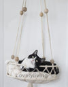 Big 40x120cm Cat Hammock Window Macramé Pet Bed