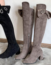Knee High Suede Chelsea Boots