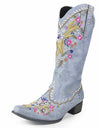 Embroidery Floral Western Cowboy Boots