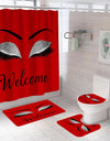 Stylish Rose Gold Eyelash Makeup Print Bath Curtain