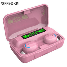 Load image into Gallery viewer, F9 TWS Bluetooth 5.0 Wireless Earphone Pink 2200mAh Charging Box
