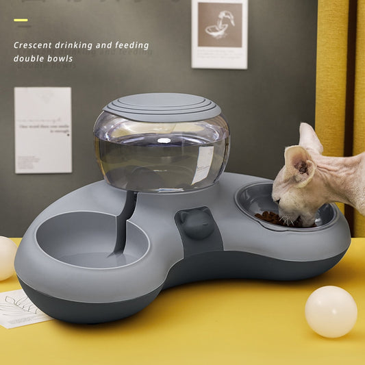 Automatic Dog/Cat Food Bowl Feeder With Water Fountain