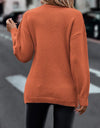 V-neck Knitted Off Shoulder Cross Pullover