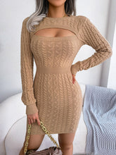 Load image into Gallery viewer, Sexy Openwork Twist Waist Hip Skirt Sweater Dress
