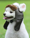 Warm Leather Dog Pilot Hat