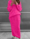 Warm Knitted 2 Piece Pullover Sweater Set