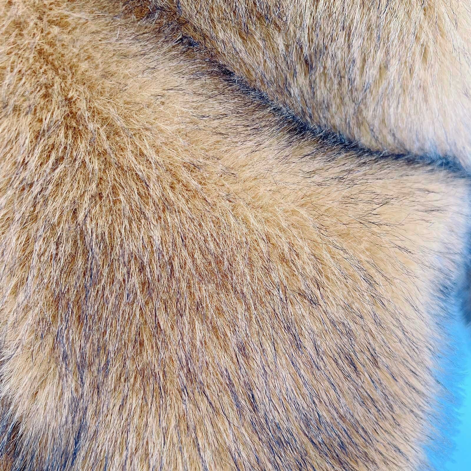 Hooded High Quality Faux Fur Top Coat