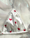 Leechee New Arrivals Women's Erotic Lingerie Suit Bowknot Sexy Wire Free Lingerie Underwear Two Piece Female White Set