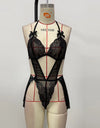 One-Piece Halter V-neck Sexy Bodysuit