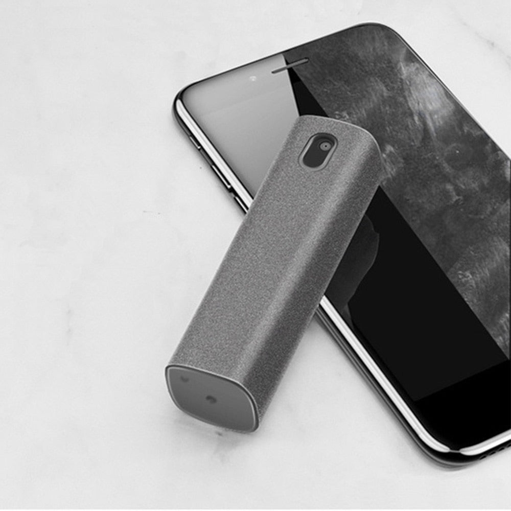 2 In 1 Phone Screen Cleaner Spray  And Dust Removal Microfiber Cloth Set