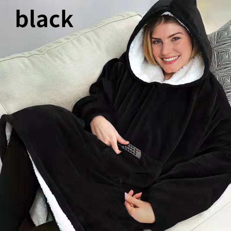 Wearable Warm TV Blanket with Sleeves