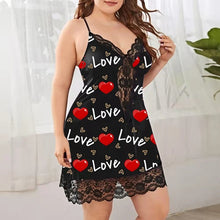 Load image into Gallery viewer, Satin Plus Size Sling Nightdress
