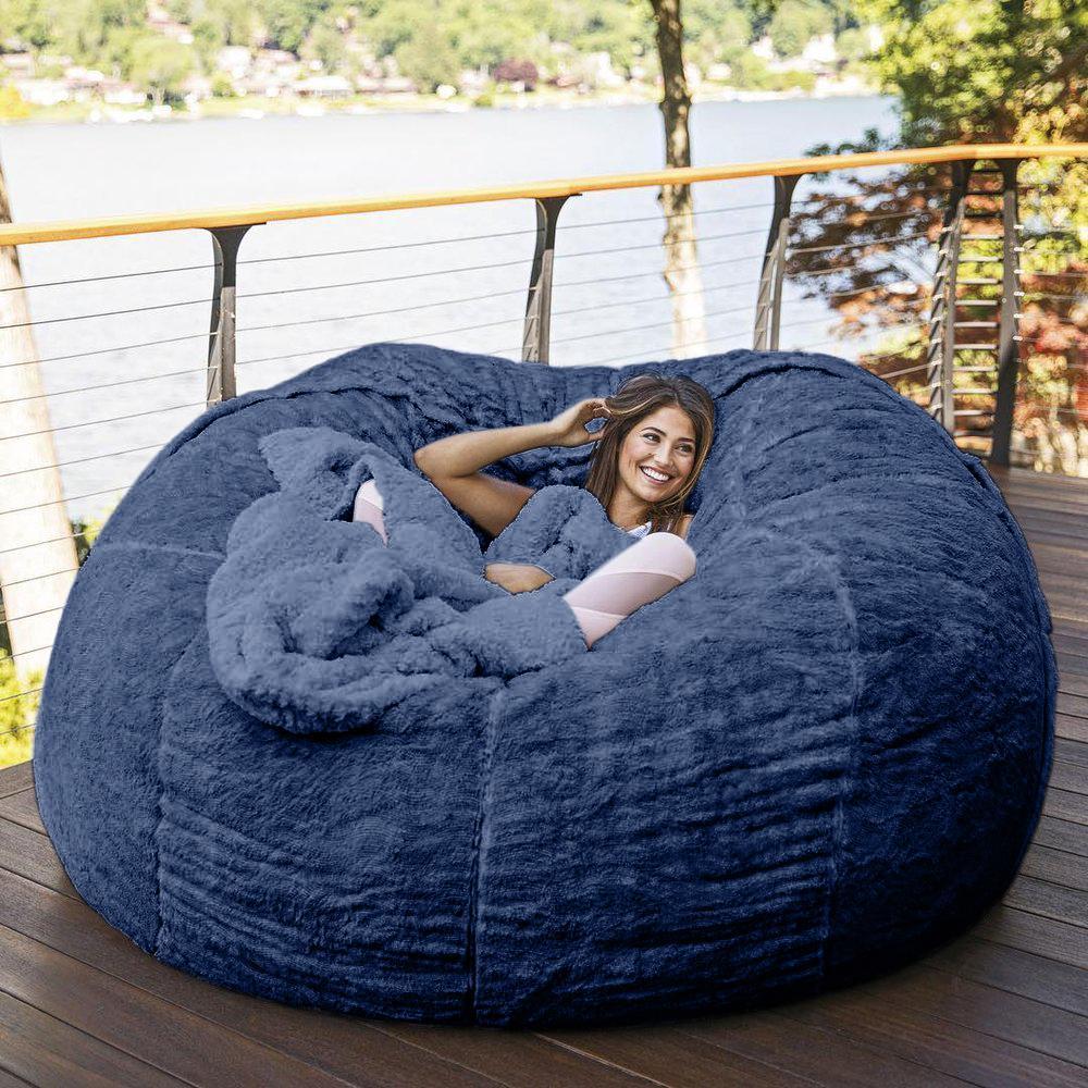 Giant Fur Bean Bag Lazy Sofa Bed