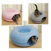 Load image into Gallery viewer, Donut Bed with Zipper Cat House
