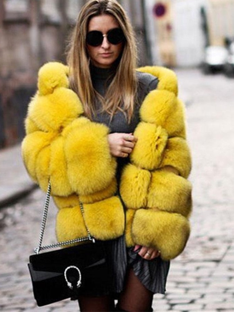 High Quality Warm Thick Hooded Fur Winter Coat