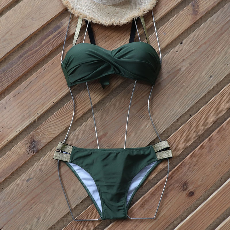 Push Up Bikini Strap Bathing Suit