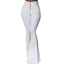 Load image into Gallery viewer, Bell-bottom Solid High Waist Long Pants
