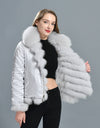 Luxury Real Fox Fur Coat(Reversible) With High-Grade Silk Liner