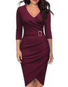 High Quality Casual Elegant Irregular Dress With Belt