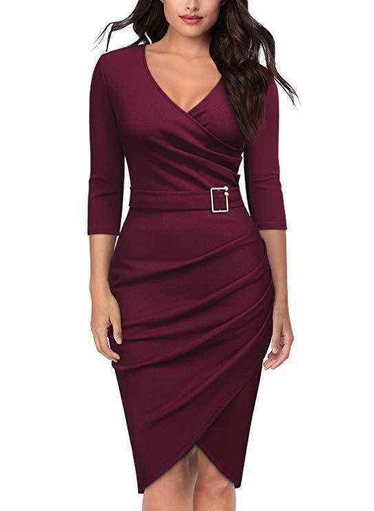 High Quality Casual Elegant Irregular Dress With Belt
