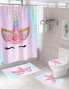 Stylish Rose Gold Eyelash Makeup Print Bath Curtain