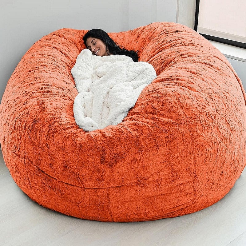 Giant Fur Bean Bag Lazy Sofa Bed