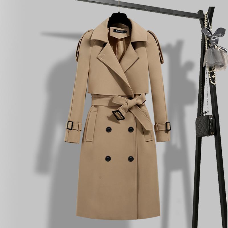 Brand New Long Double Breasted Women's Trench Coat