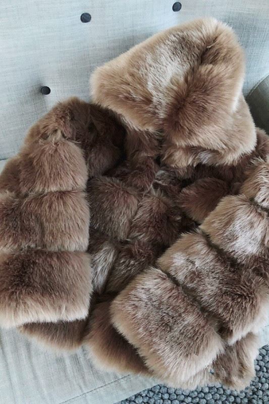High Quality Warm Thick Hooded Fur Winter Coat