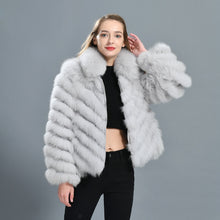 Load image into Gallery viewer, Luxury Real Fox Fur Coat(Reversible) With High-Grade Silk Liner
