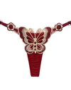 Cute Butterfly Embroidery Women Thongs