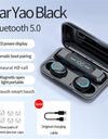F9 TWS Bluetooth 5.0 Wireless Earphone Pink 2200mAh Charging Box