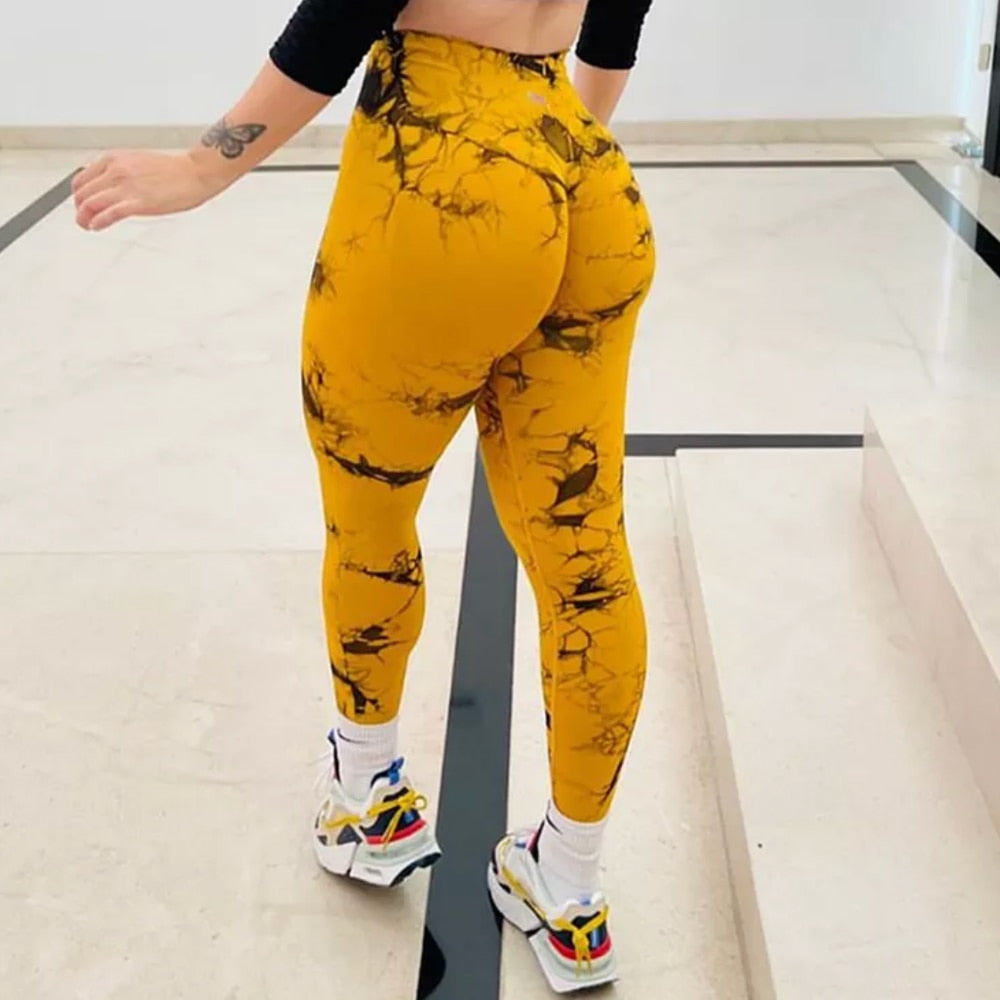 Lightning Marble Scrunch Butt Leggings