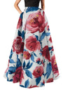 High Waist Bohemian Floral Print Maxi Skirts