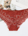 Low-Waist Female Embroidery Underwear
