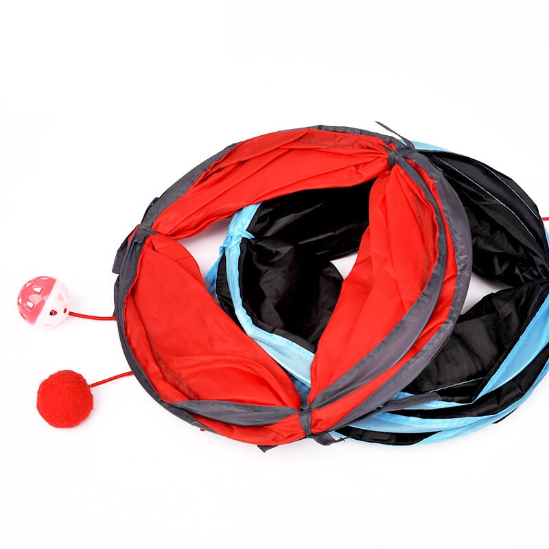 Cat Tunnel Play Tubes With  Collapsible Balls