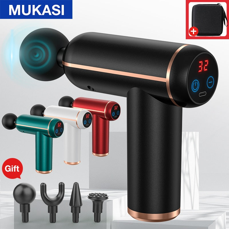 Portable Percussion Pistol Massager For Body Neck Deep Tissue Muscle