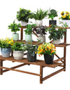 Large 3 Tier Stair Style Wood Plant Stand
