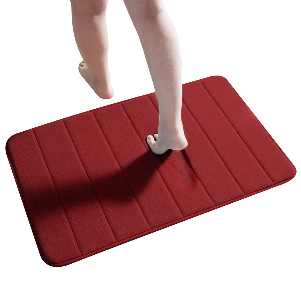 Velvet Solid Color Non-slip Bath Mat
