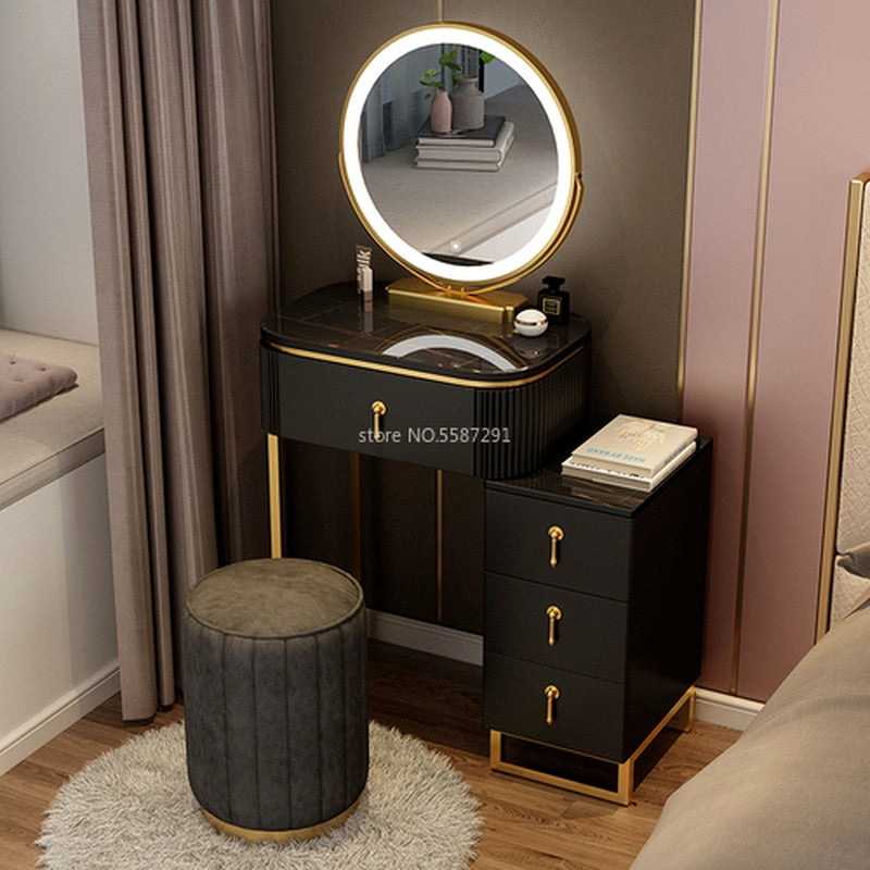 60CM Makeup Dressing Table Cabinet set With Stool