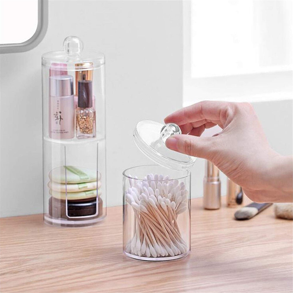 Acrylic Makeup Organizer/Cotton Pad Organizer/Bathroom Storage Box
