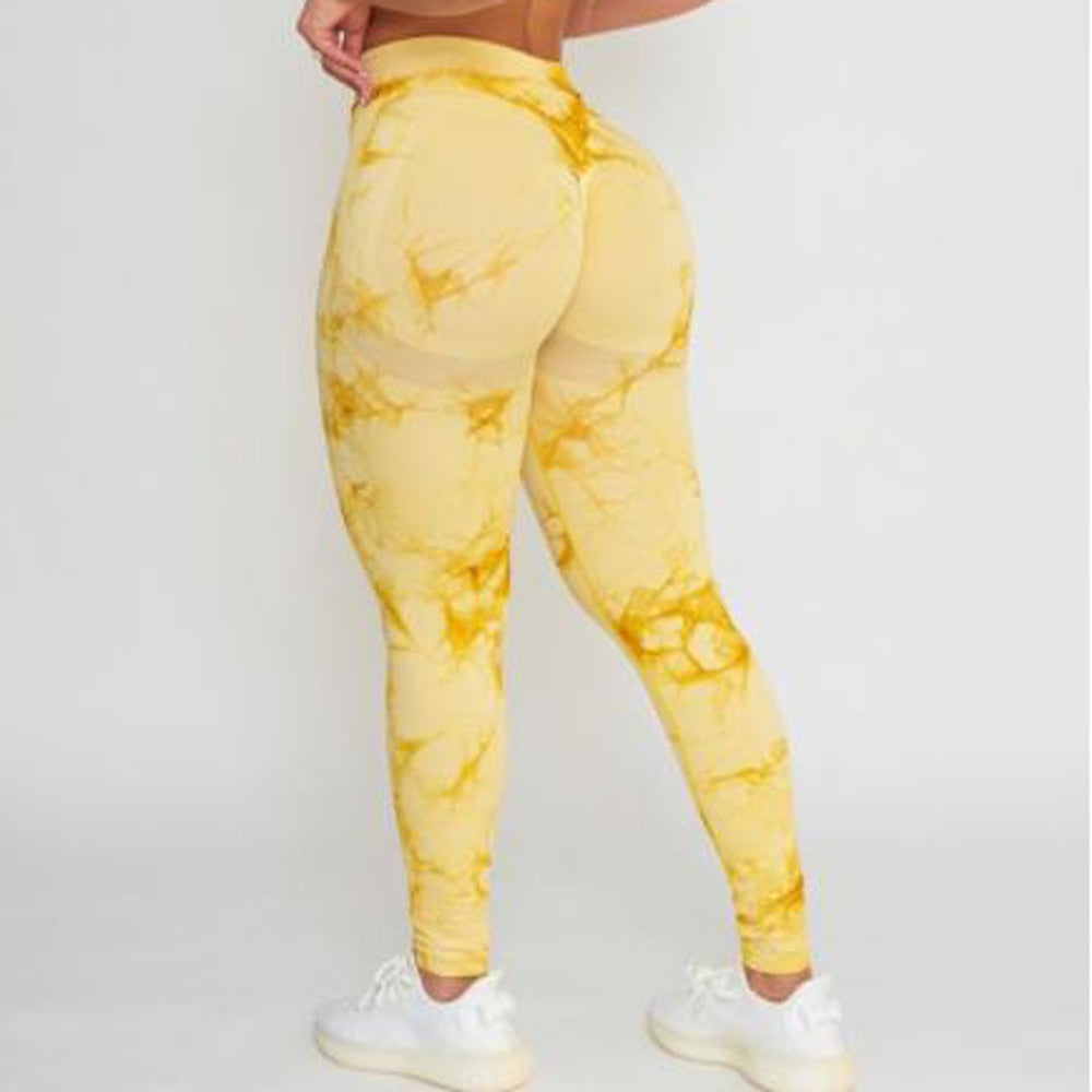 Lightning Marble Scrunch Butt Leggings