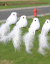 2PC White Simulation Dove Imitation Bird