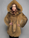 Hooded High Quality Faux Fur Top Coat