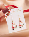 Fashion Green Red Color Star Ball Christmas Earring Women