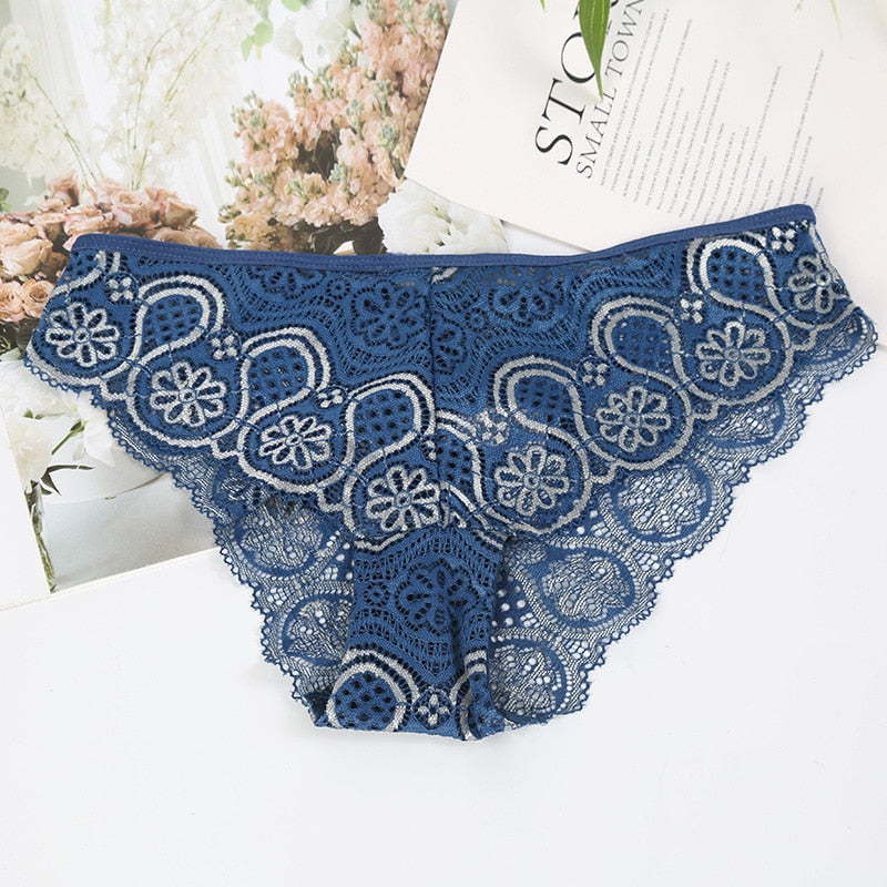 Low-Waist Female Embroidery Underwear