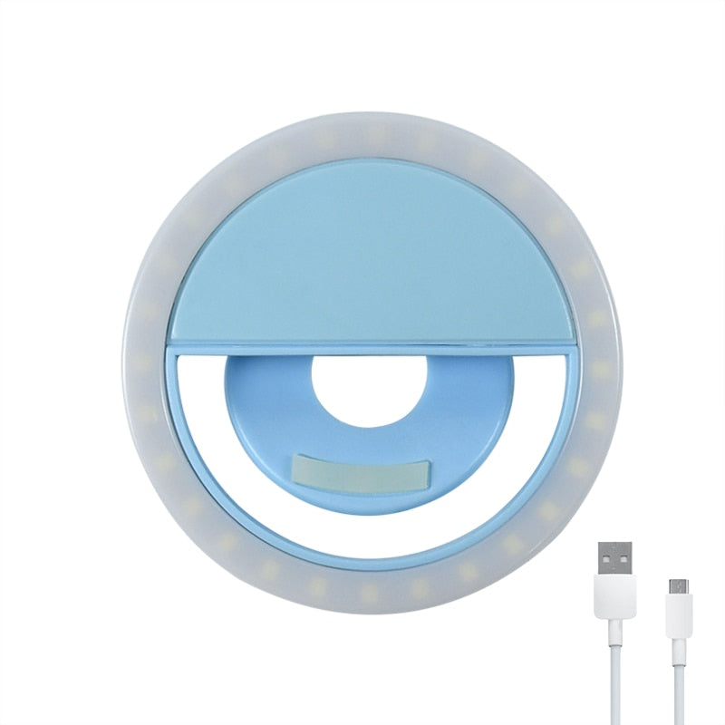USB/Battery Powered Led Selfie Ring Light for Mobile Phone 8 cm